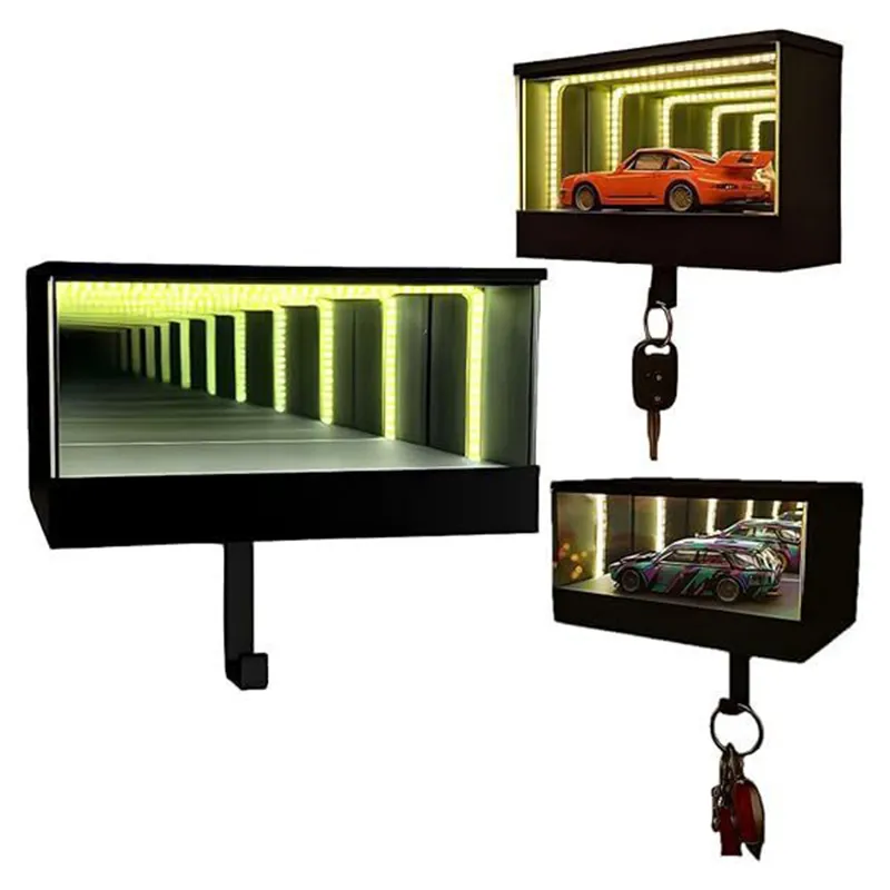 Deep Mirror Garage Key Holder