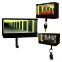 Deep Mirror Garage Key Holder